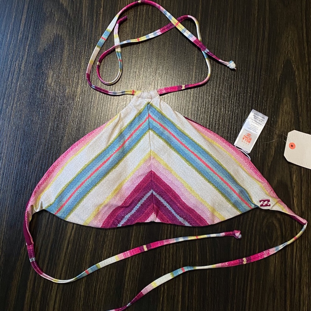NWT BILLABONG COLORFUL BEACH SOL HIGH NECK BIKINI